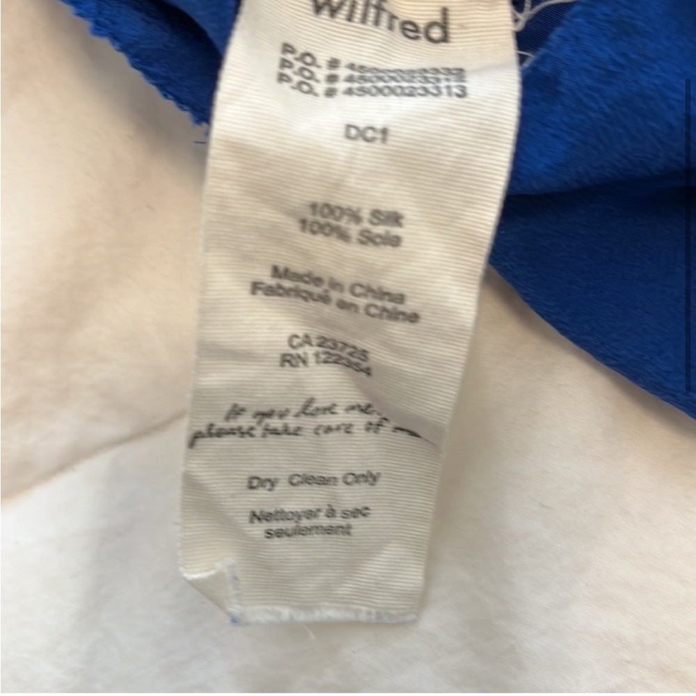 100% Silk Colbalt Blue Wilfred Romper from Aritizia - Picture 9 of 10